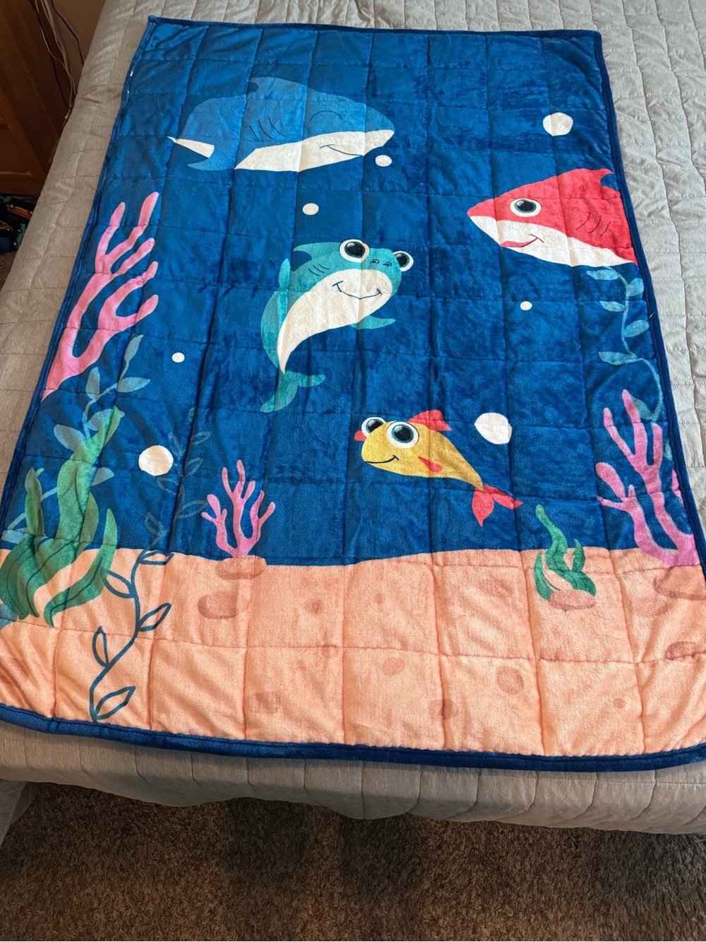 Baby Shark 5 lb. Weighted Blanket - Design